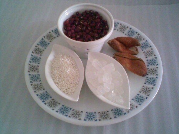 Ingred Red Bean With Sago Porridge